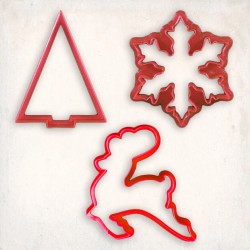 Pine Deer Snowflake Cookie Cutter Set 3 pcs #RP12516