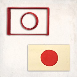Japanese Flag Detailed Cookie Cutter Set 2 pcs