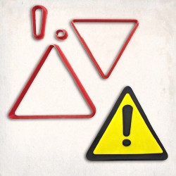 Warning Sign Detailed Cookie Cutter Set 4 pcs