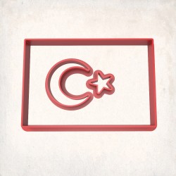 Turkish Flag Detailed Cookie Cutter Set 3 pcs