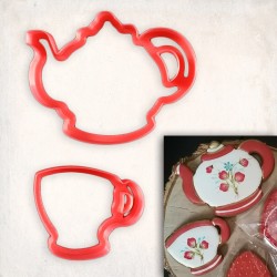 Teapot Cup Cookie Cutter Set 2 pcs #RP12520
