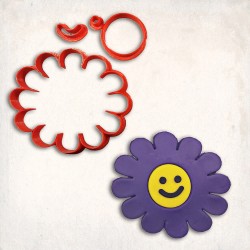 Smiling Flower Detailed Cookie Cutter Set 4 pcs