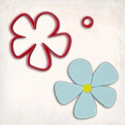 Flower-8 Detailed Cookie Cutter Set 2 pcs