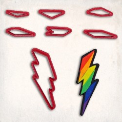 Lightning Bolt Rainbow Detailed Cookie Cutter Set 7 pcs
