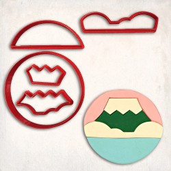 Mount Fuji Detailed Cookie Cutter Set 5 pcs