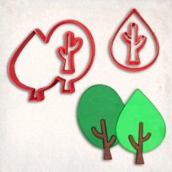 Trees Detailed Cookie Cutter Set 4 pcs