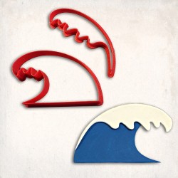 Wave Detailed Cookie Cutter Set 2 pcs