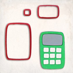 Calculator Detailed Cookie Cutter Set 3 pcs