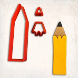 Pencil Detailed Cookie Cutter Set 3 pcs