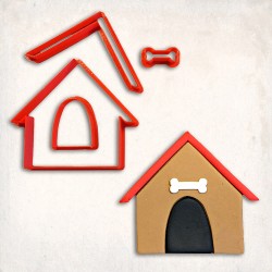 Dog House Detailed Cookie Cutter Set 4 pcs