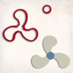 Fan Propeller Detailed Cookie Cutter Set 2 pcs