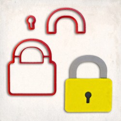 Lock-2 Detailed Cookie Cutter Set 3 pcs