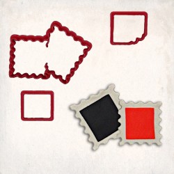 Postage Stamp Detailed Cookie Cutter Set 3 pcs