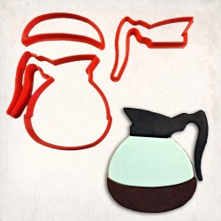 Coffee Pot Detailed Cookie Cutter Set 3 pcs