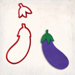 Eggplant Detailed Cookie Cutter Set 2 pcs