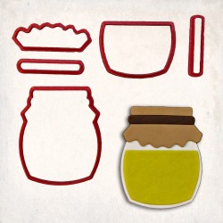 Honey Jar Detailed Cookie Cutter Set 5 pcs