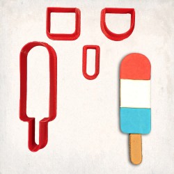 Ice-Cream-5 Detailed Cookie Cutter Set 4 pcs