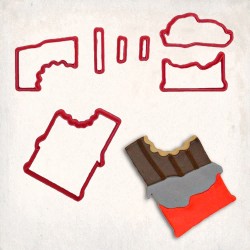 KitKat Chocolate Detailed Cookie Cutter Set 7 pcs
