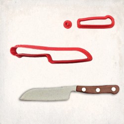 Knife Detailed Cookie Cutter Set 3 pcs
