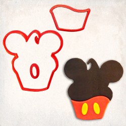 Mickey Mouse Cupcake Detailed Cookie Cutter Set 3 pcs