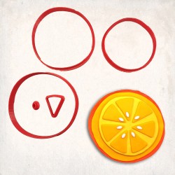 Orange Detailed Cookie Cutter Set 5 pcs
