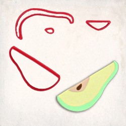 Pear Detailed Cookie Cutter Set 4 pcs