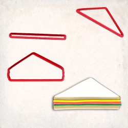 Sandwich Detailed Cookie Cutter Set 3 pcs