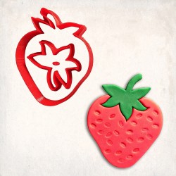 Strawberry Detailed Cookie Cutter Set 3 pcs