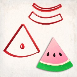 Watermelon Detailed Cookie Cutter Set 4 pcs