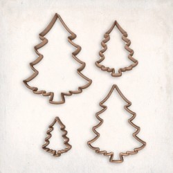 Pine Tree Cookie Cutter Set 4 pcs #RP12724