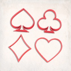 Playing Card Cookie Cutter Set 4 pcs #RP12725