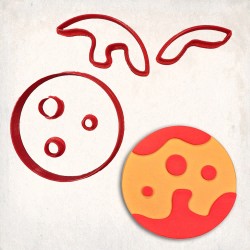 Mars Detailed Cookie Cutter Set 6 pcs