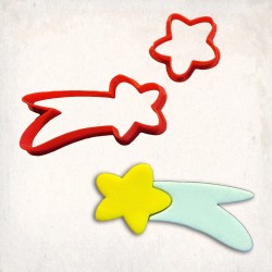 Shooting Star Detailed Cookie Cutter Set 2 pcs