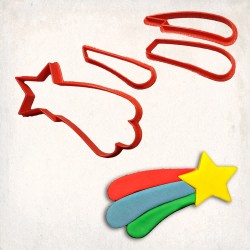 Shooting Star Detailed Cookie Cutter Set 4 pcs