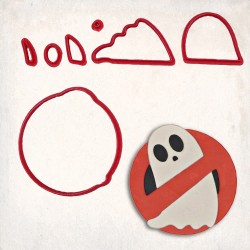 No Ghost Detailed Cookie Cutter Set 7 pcs