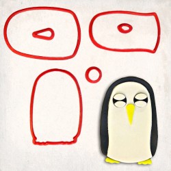 Adventure Time Gunter Penguin Detailed Cookie Cutter Set 6 pcs