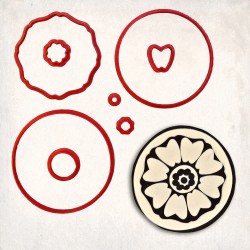 Avatar White Lotus Detailed Cookie Cutter Set 7 pcs