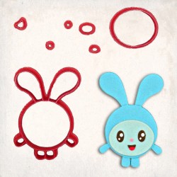 BabyRiki Krash Detailed Cookie Cutter Set 6 pcs