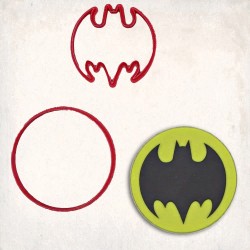 Batman Logo 2 Cookie Cutter Set 2 pcs