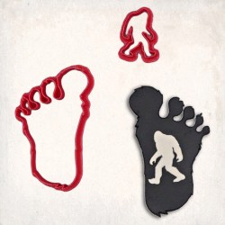 Big Foot Cameo Cookie Cutter Set 2 pcs