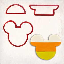 Candy Corn Mickey Mouse Detailed Cookie Cutter Set 3 pcs