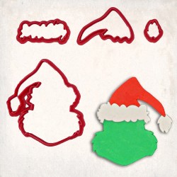 Christmas Grinch Detailed Cookie Cutter Set 4 pcs