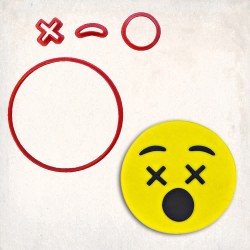 Dead Emoji Detailed Cookie Cutter Set 4 pcs