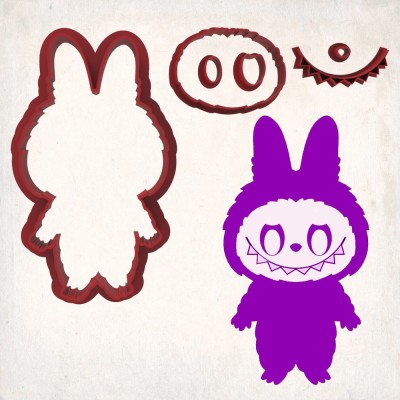 Labubu Detailed Cookie Cutter Set 6 pcs