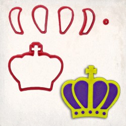 Crown Detailed Cookie Cutter Set 6 pcs
