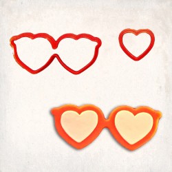 Heart Glasses Cookie Cutter Set 2 pcs