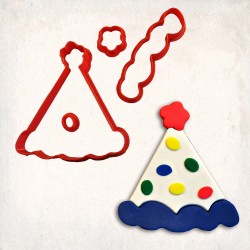 Party Hat Detailed Cookie Cutter Set 4 pcs