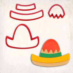Sombrero Detailed Cookie Cutter Set 4 pcs