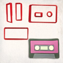 Cassette Detailed Cookie Cutter Set 6 pcs