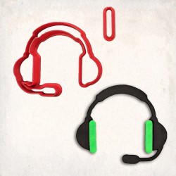 Headphone Detailed Cookie Cutter Set 2 pcs